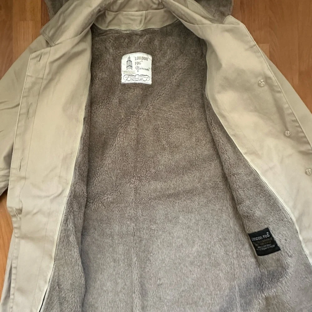Vintage London Fog waterproof coat w/detachable fleece liner & hood. Size 6p - Picture 2 of 8